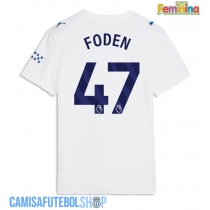 Camisa de time de futebol Manchester City Phil Foden #47 Replicas 3º Equipamento Feminina 2026-27 Manga Curta